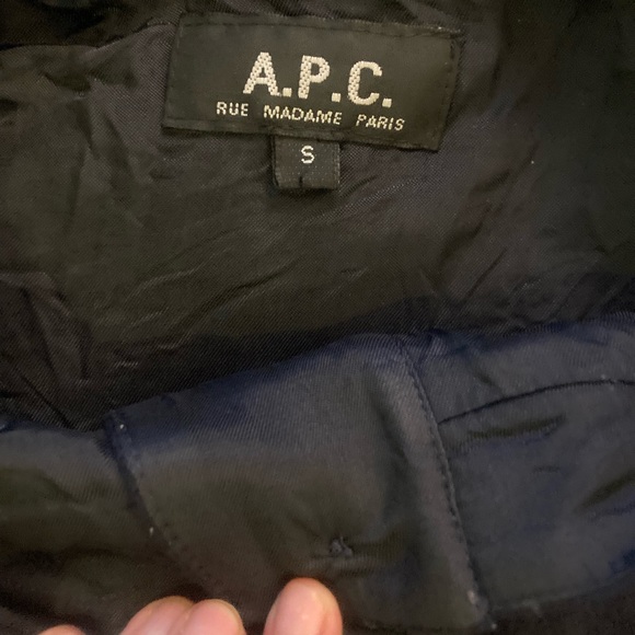Authentic A.P.C. navy wool shift dress with buttons - Picture 5 of 5